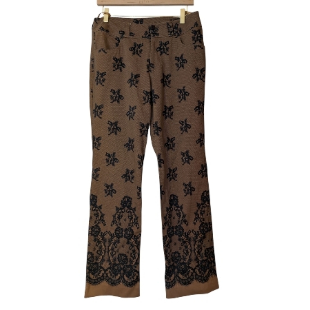 EU40 Black Lace Floral Pattern